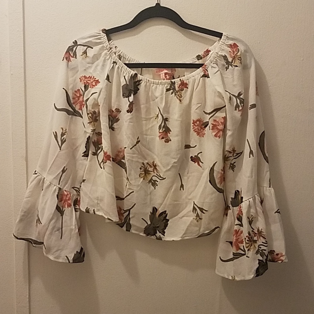 Top; Floral off the shoulder